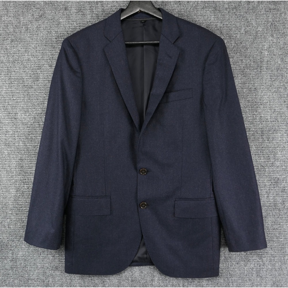 J.Crew Ludlow Navy Wool Flannel Blazer Italian Vitale Barberis Canonico Mens 36S